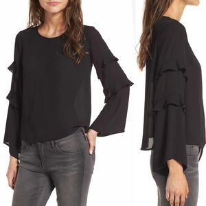 Lush Ruffle Bell Sleeve Top